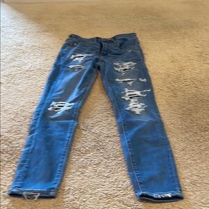 Distressed Blue Jeans for Women